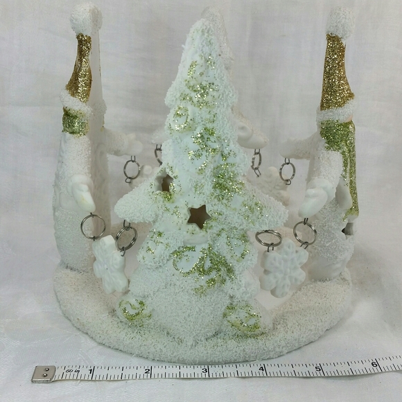 Yankee Candle SNOWMAN Large Jar HOLDER Trees - Picture 2 of 12